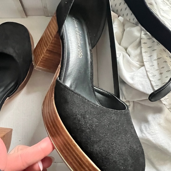 House of Harlow 1960 Black suede Platform Shoes - Picture 2 of 5